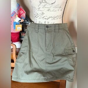 Olive Green Cargo Skirt